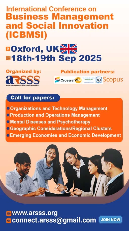 Business Management and Social Innovation Conference in UK